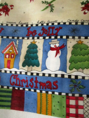 5 YDS DOUBLE BORDER PRINT CHRISTMAS 100% COTTON KP KIDS OOP
