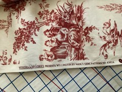 Windham Fabrics Burgundy/Red Toile “Wellington”By Nancy Gere