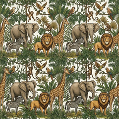 Pure Cotto Animals & Insects Pattern Digital Printed Cut By 1 Yard