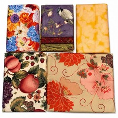 5 Vintage Fabric Lot Floral Bird Fruit Butterfly Cottagecore Quilt Craft Pieces