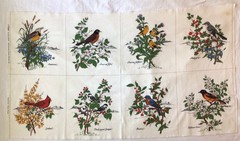 8 Panel AMERICAN SONGBIRD VIP CRANSTON Cotton FABRIC Panels 44″ x 24.5″