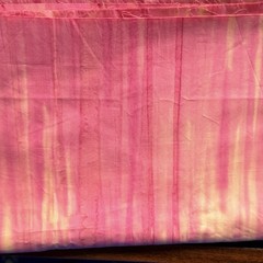Pink Cream Fabric Polyester Stripes Batiste Looking 2 yds x 35”