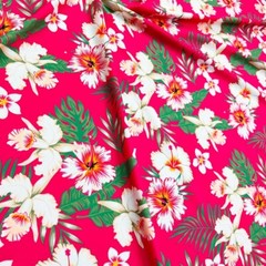 FREE SHIPPING Stretch Fabric Cayennes Hot Pink Print Swimsuit Spandex By Yard