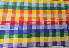 Vintage 1995 Spectrum Fabrics Bright Squares Cotton Fabric 34″ L x 56″ W