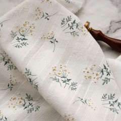 1yard X 1.4meter Floral Jacquard Cotton Fabric Material For Shirt Dress Children