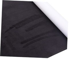 Black Microfiber Fabric Self-Adhesive Suede Look 16.5in x 16.5″x59″ Black 1.0