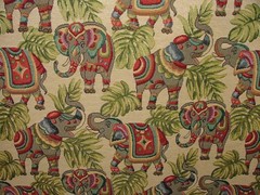Elephant Tapestry Upholstery Fabric Curtains Cushions Throws Craft Footstool Use