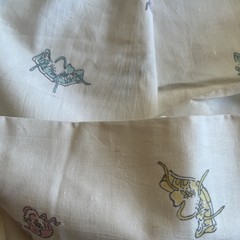 Vntg Unbranded Baby Shoes Themed Cotton Fabric Nursery 56” By The Yard Cotton