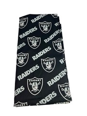 Raiders Black White Gray NFL Fabric Remnant 57″x 36″ Fabric Traditions