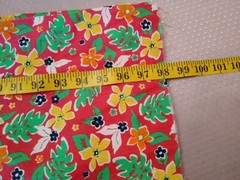 Fabric Hawaiian Style Bright Floral Colors Pink Green Yellow Orange 44″ x 98″