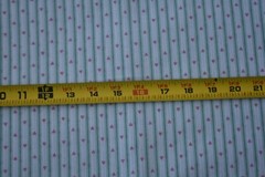 30″ Long, Vintage, Dusty-Rose Hearts & Green Stripes on Cream Quilt Cotton,P699