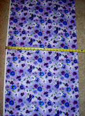 Pansy Boquet Flowers Flower CD3752 Lilac Timeless Durable Cotton Fabric