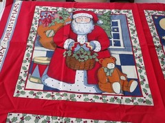 Vintage Fabric Traditions Susan Winget Christmas Santa Quilt Panel Blocks #2021