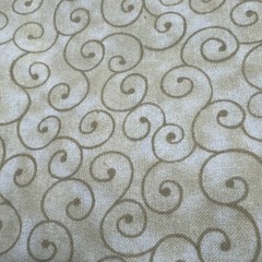 Tan Swirl Cotton Pigment Sheeting Fabric 1 Yd By 108 Inches Quilt Backing