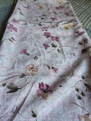 3 Yds 60 Inches Wide Pink Floral Linen Like Fabric By Omega Textiles Corp 1995