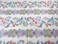 VIP Cranston Paisley Floral Stripe Bands Polished Cotton FABRIC 2 Yards 44″ wide