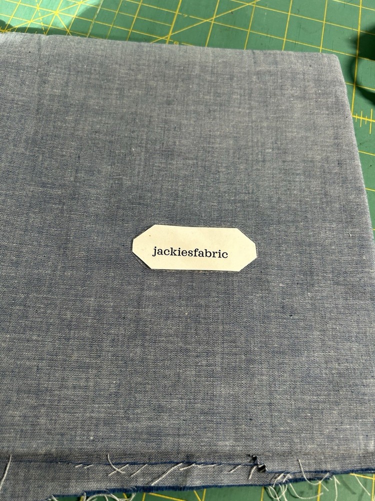 Blue Chambray Cotton Fabric Oxford 32″ x 60″ Shirtwaist Apparel F68