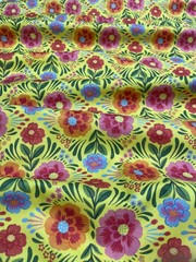 Viva Mexico! Floral Yellow – Paintbrush Studio Cotton Fabric