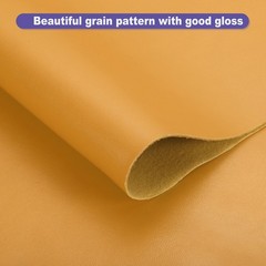 PU Faux Leather Fabric 0.4 Yards Synthetic Leather Material, Light Brown