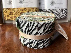 Loops & Threads Jungle-Themed Fabric Bundle – Zebra/leopard 4 Yards And Roll