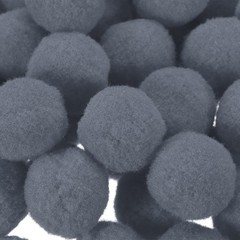100 x Pom Felt Balls Fabric 1cm 10mm Dark Gray for Crafts Project