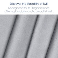 Silver Poly Cotton Twill Fabric – 60″ Wide – Sold by the Yard & Bolt
