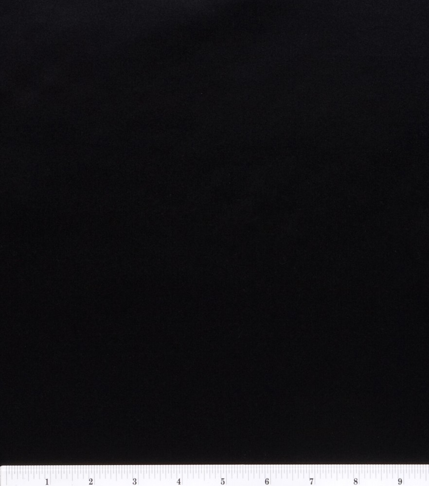 BLACK SOLID TWILL LIGHT WEIGHT COTTON BLEND FABRIC 19X66 INCHES