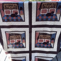 🌹Cat Pattern Fabric For Quilting. 7 Yards