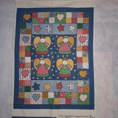 VTG Little Quilts Country Angel Applique / Wall Hanging / Pillow Panel #44