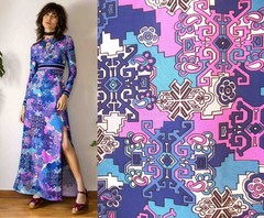 FABRIC Vintage 70s Nylon fabric 184cm wide x 2 meters