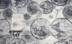 Novelty Ocean Maps by Lula Bijoux Studio for David Textiles BTFQ