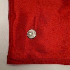 Vintage Red Silk Satin Fabric 66″x45″ Lustrous Luxury Natural Fiber 1.8 Yards