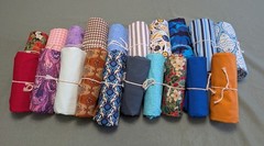 New Fabric Variety Box. 20+ Yards Assorted Cotton Fabric Pieces. No Scraps R181