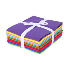 10 PCS 18×21 Fat Quarters Cotton Quilting Fabric Bundles Rainbow Colors