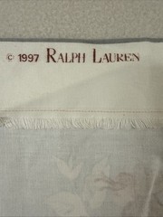 VTG Ralph Lauren Fabric Remnant Sewn On 20″x60″ Blue Floral 1990s Flannel Roses