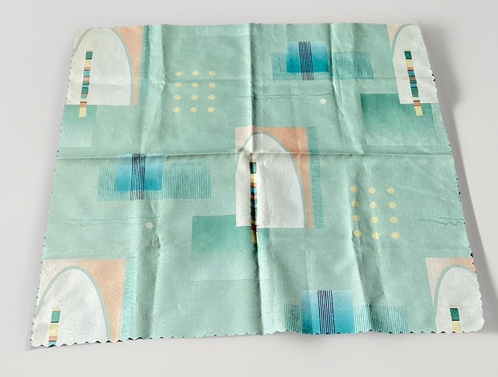 Atomic Mid century Modern Fabric Square Greens 30”X 30” Great for A Pillow