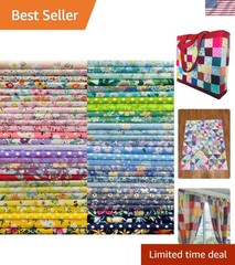 10×10 Inches 50PCS Floral Cotton Fabric Bundles – Perfect for Quilting Designs