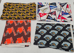 Fabric Scraps Assorted Sports Teams NFL & MLB Lot
