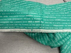 Inspirational Words Fabric 1 Yard Riley Blake Teal Typography Quilt Positive