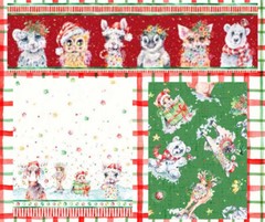 Little Darlings Christmas Characters Double Border 05375 Half yd continuous cuts