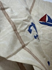 Nautical Cotton Cream Fabric 2 Yards 58″ Wide Sailboats Anchors