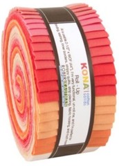 Jelly Roll Kona Cotton Solids Blushing Bouquet Palette Pinks Roll-Ups M526.22