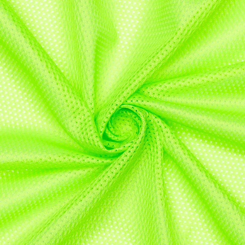 Neon Green Micro Mesh Athletic Uniform Jersey Fabric – 60″ Wide – Small Holes