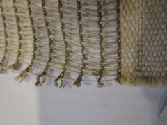 Tan Ivory Mesh Netting open weave Window treatment Cotton Threads Fabric 5yds