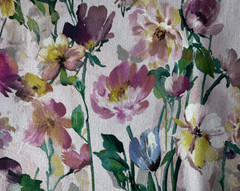 Clarke & Clarke Wild Meadow Blush Designer Fabric Remnant 24″x34″