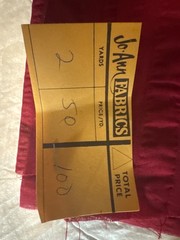 Vintage Cranberry/Burgundy Red Fabric 2 yards Joanne Fabrics