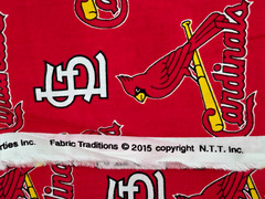 MLB St Louis Cardinals cotton quilting fabric bhy x 58″ w major league baseball