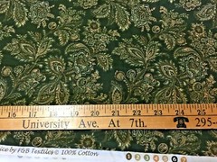 4 1/4 yd. Cotton quilting Fabric P&B Textiles Moroccan Spice Green