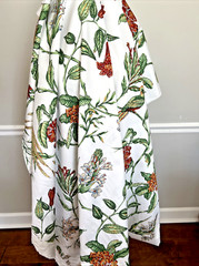 Thibaut Copa Cabana Floral & Birds Cotton Sateen White Fabric Rare Retired BTY