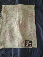 Vintage Muted Linen Floral Fabric 44 1/2″ X 3 Yards (108″) Woolworth Woolco